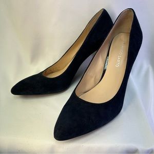 Franco Sarto Navy Blue Suede Heels Pumps Size 10M Women’s